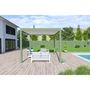 Voir la diapositive 4 : Pergola Bioclimatique autoportée 3x4 m - Aluminium - Vert jade/blanc - VS OmBREA®