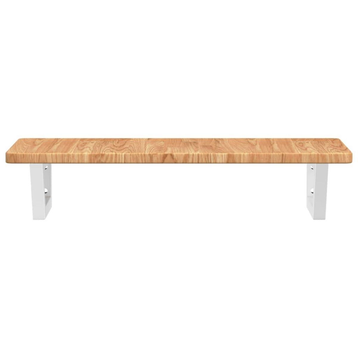 VIDAXL Etagere de vasque murale acier et bois de chene massif