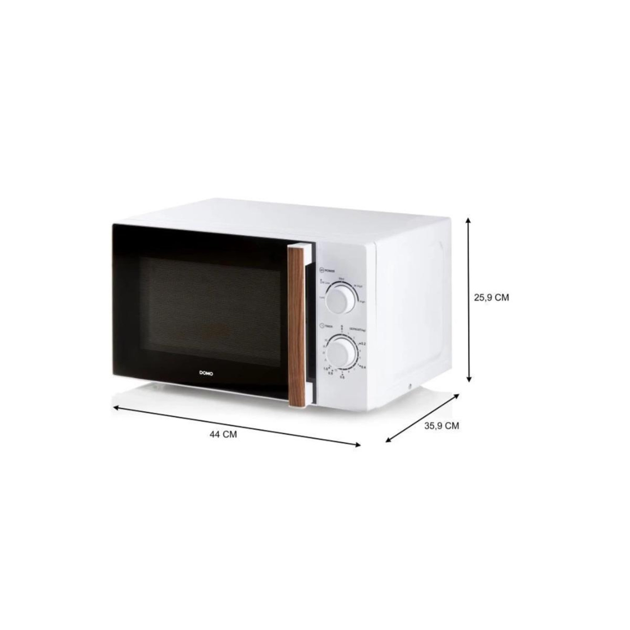 Voir la diapositive 3 : Domo Micro-ondes solo 20l 700w blanc - do2720