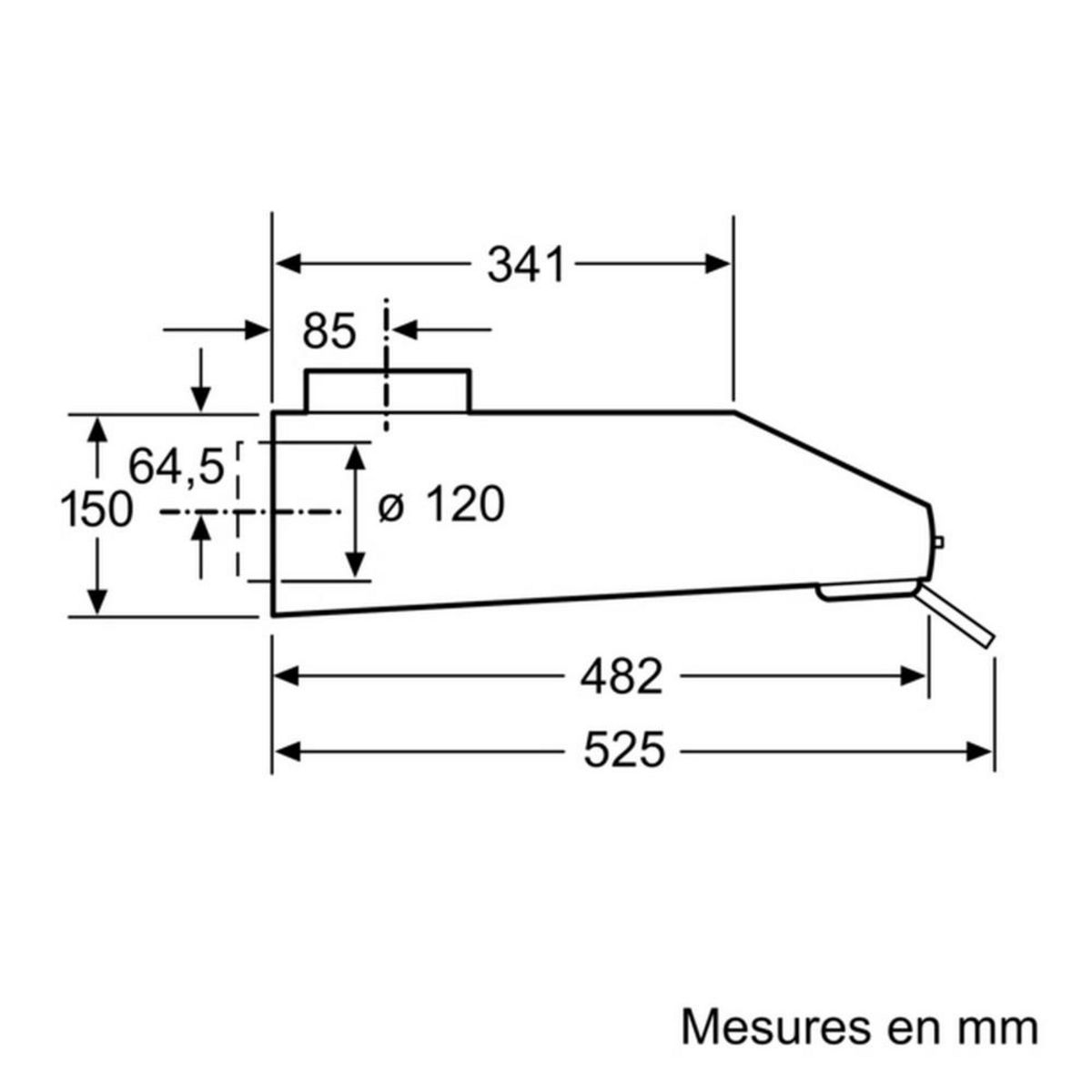Siemens Hotte classique 60cm 350m³/h inox - lu63lcc50