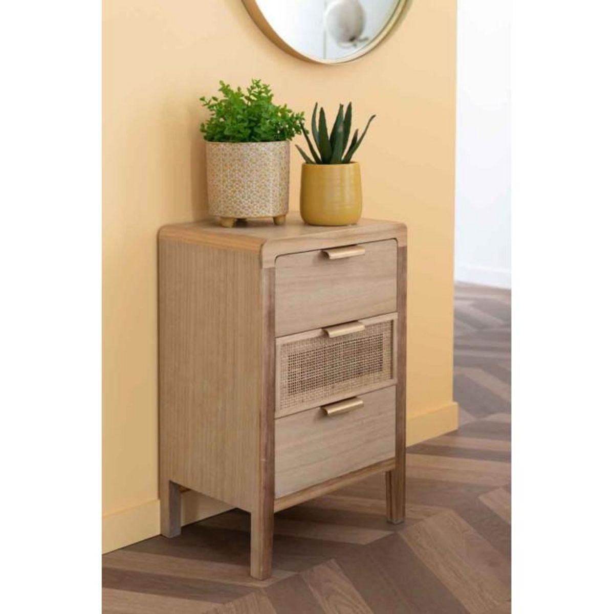 Paris Prix Cache-Pot Déco en Céramique  Minada  16cm Ocre