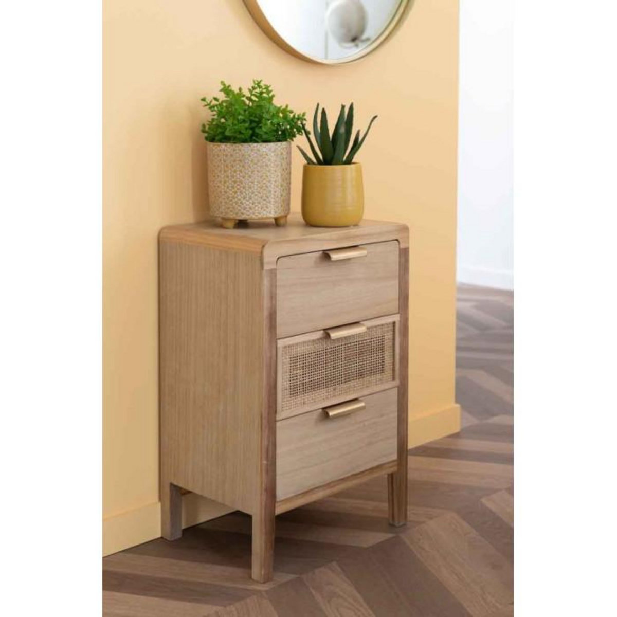 Paris Prix Cache-Pot Déco en Céramique  Minada  16cm Ocre