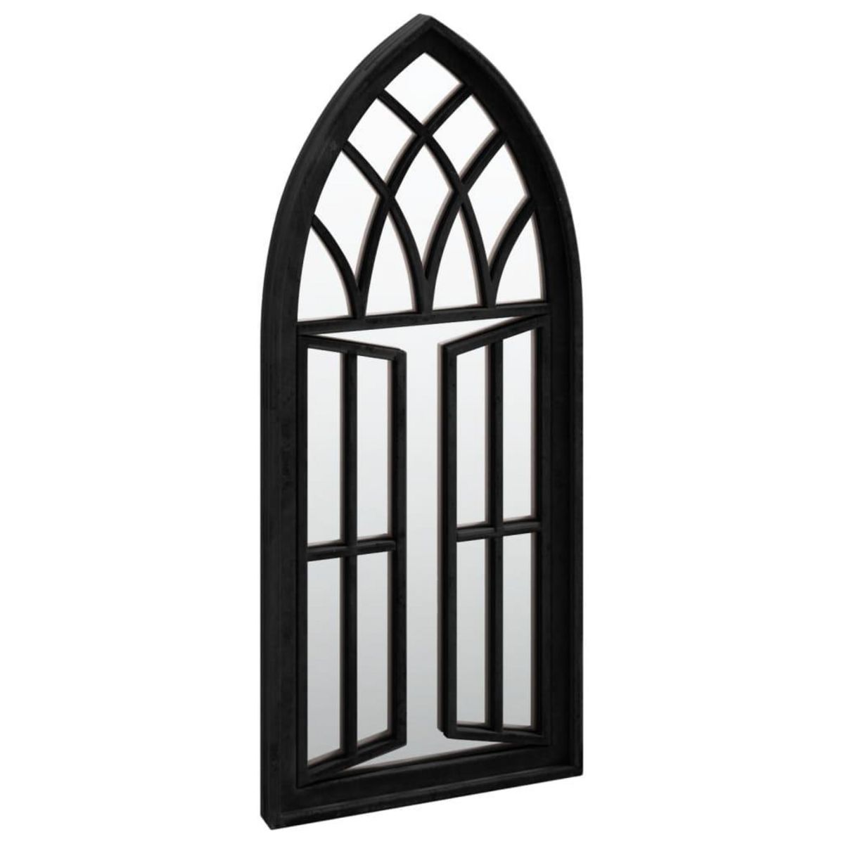 VIDAXL Miroir de jardin Noir 70x30 cm Fer pour utilisation exterieure
