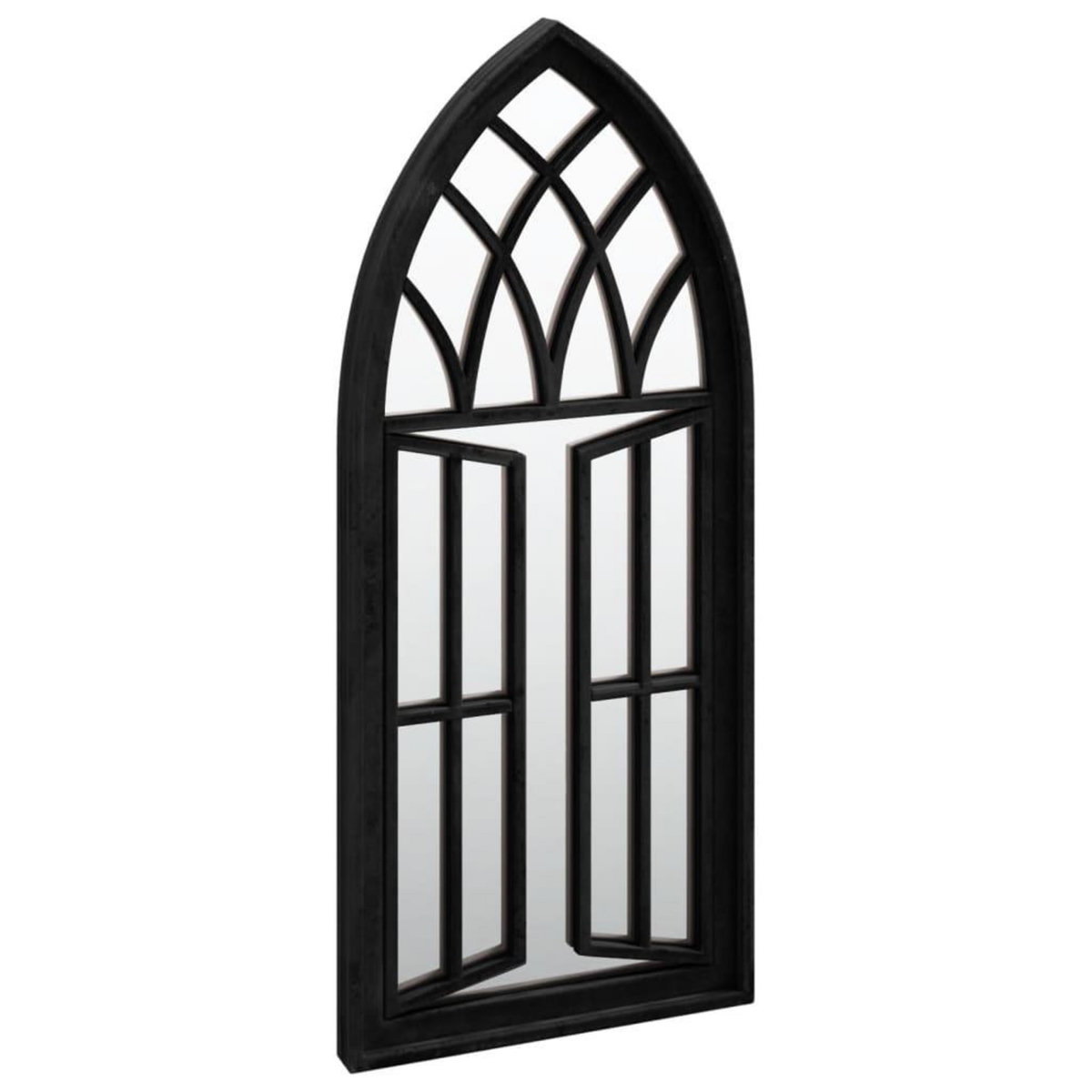 VIDAXL Miroir de jardin Noir 70x30 cm Fer pour utilisation exterieure