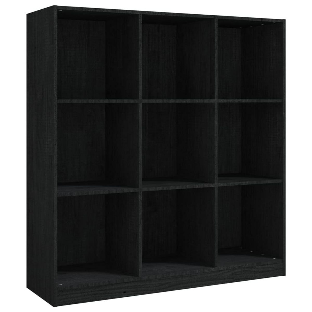 VIDAXL Bibliotheque/Separateur de piece Noir 104x33,5x110cm Pin massif