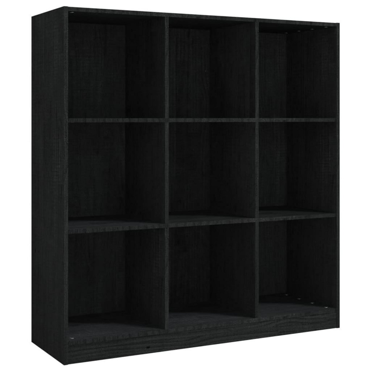 VIDAXL Bibliotheque/Separateur de piece Noir 104x33,5x110cm Pin massif
