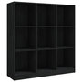 Voir la diapositive 2 : VIDAXL Bibliotheque/Separateur de piece Noir 104x33,5x110cm Pin massif