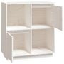 Voir la diapositive 5 : VIDAXL Buffet blanc 74x35x80 cm bois massif de pin