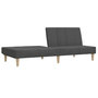Voir la diapositive 4 : VIDAXL Canape-lit a 2 places gris fonce tissu
