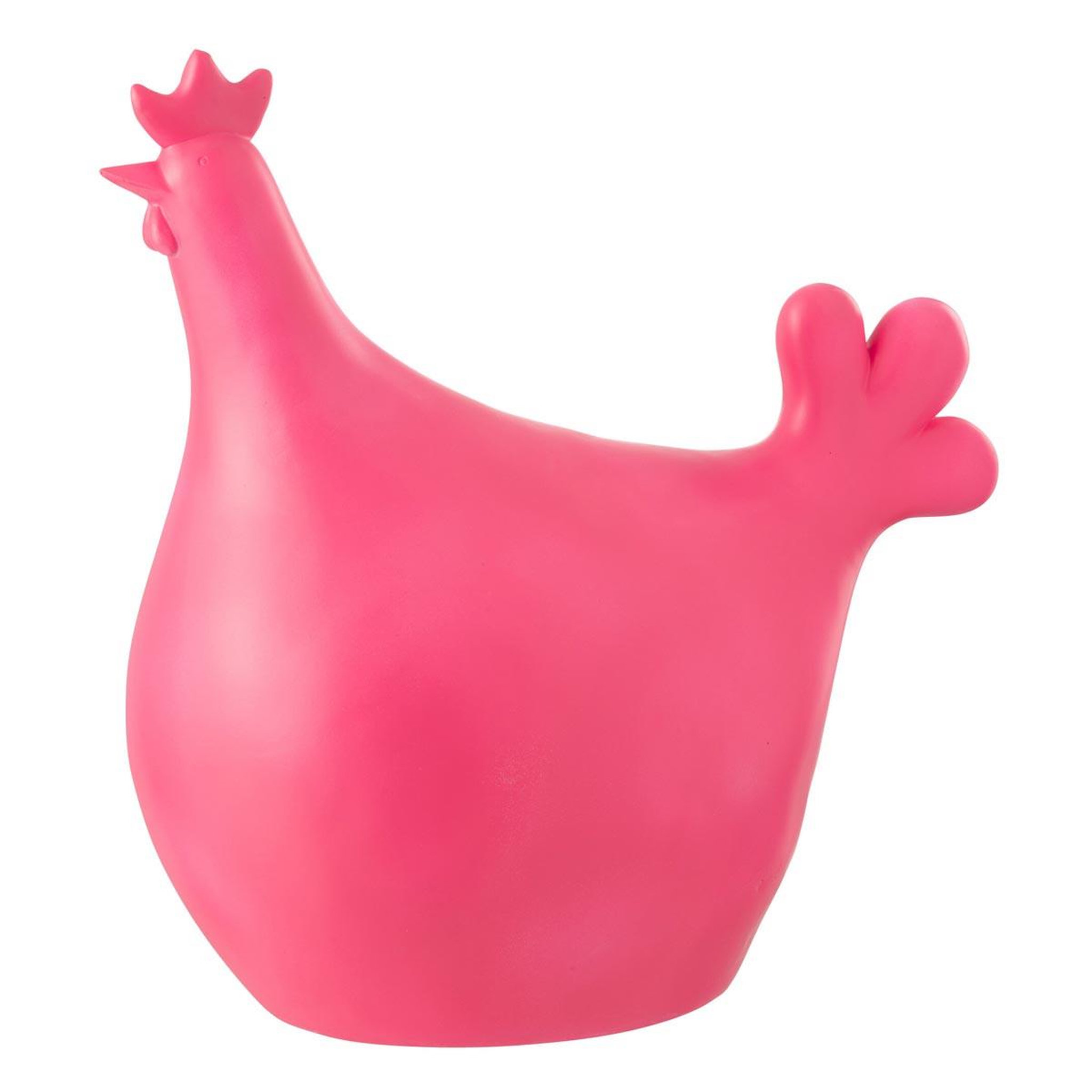 J-LINE Statuette coq extérieur  alfredo  35cm rose
