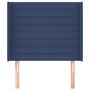 Voir la diapositive 3 : VIDAXL Tete de lit avec oreilles Bleu 103x16x118/128 cm Tissu