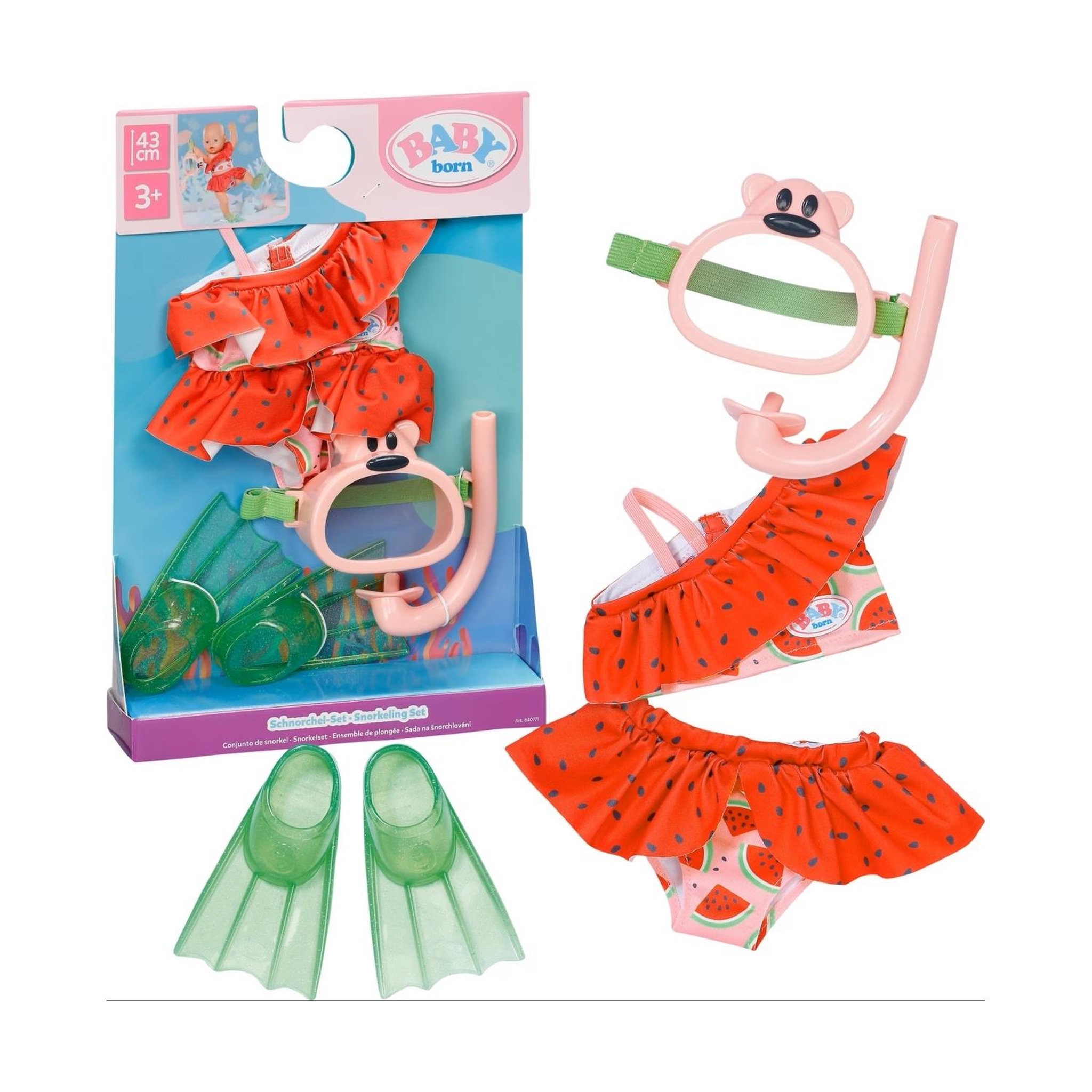 Zapf Creation Baby Born Kit de plongée avec tuba 43 cm