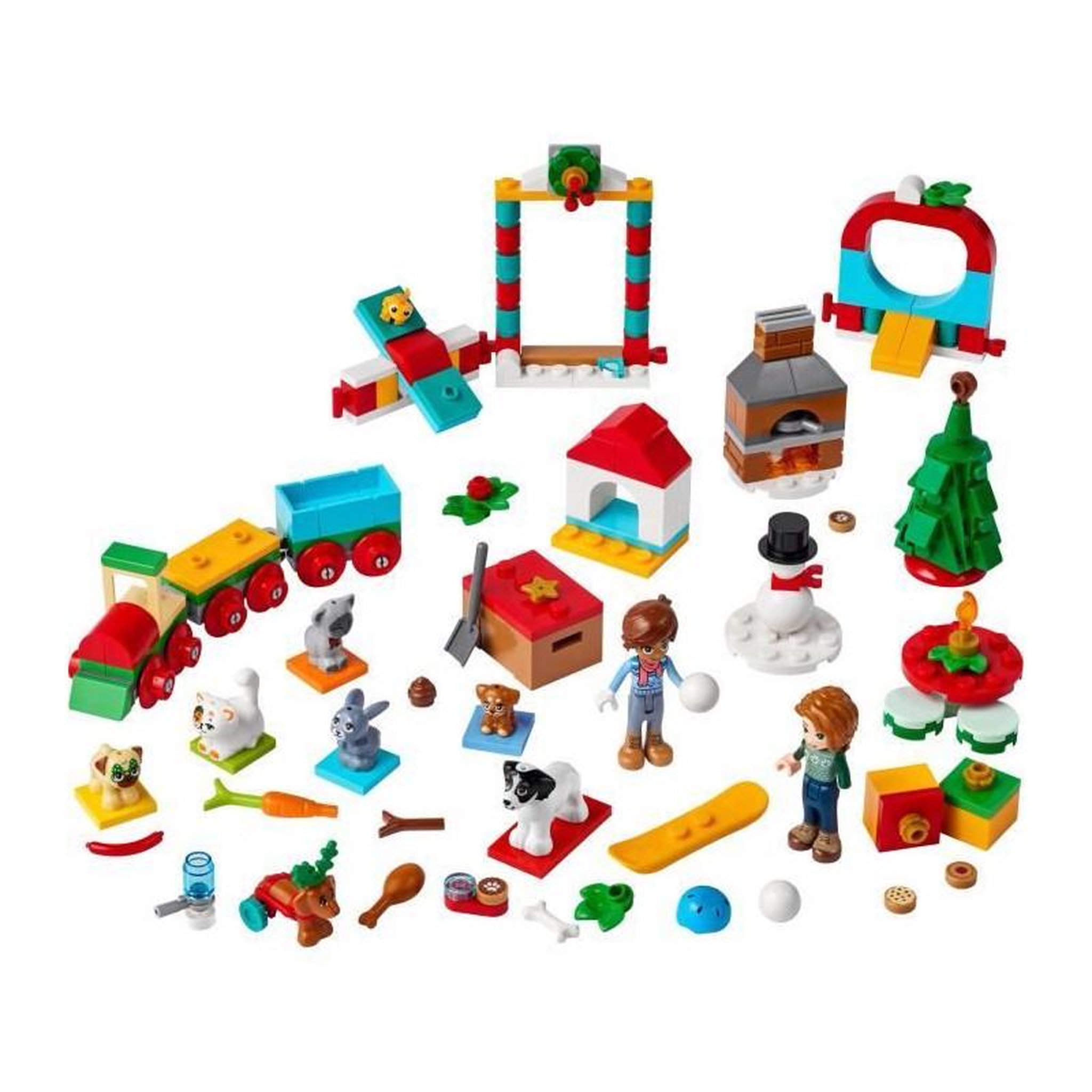 Voir la diapositive 2 : LEGO LEGO Friends 41758 Le Calendrier de l'Avent 2023, avec 24 Cadeaux dont 8 Figurines d'Animaux, 2 Mini-Poupées, Cadeau Noël