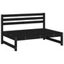 Voir la diapositive 4 : VIDAXL Salon de jardin 2 pcs noir bois massif de pin