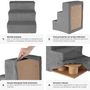 Voir la diapositive 5 : tectake Escalier pour animaux domestiques 37 x 45 x 34,5 cm gris