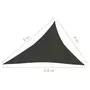 VIDAXL Voile d'ombrage 160 g/m^2 Anthracite 4x5x6,8 m PEHD