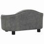 Voir la diapositive 5 : VIDAXL Canapé pour chien Gris 67x47x36 cm Peluche