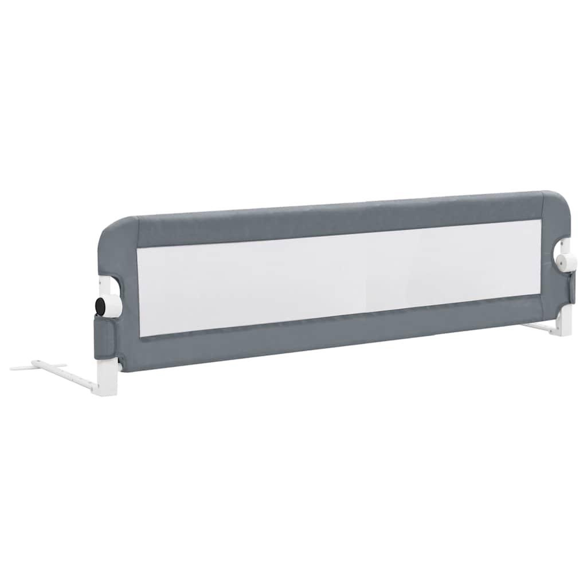 Voir la diapositive 2 : VIDAXL Barriere de lit enfant Gris 150x42 cm Polyester