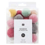 Voir la diapositive 1 : RICO DESIGN 24 pompons en laine teintes pastel