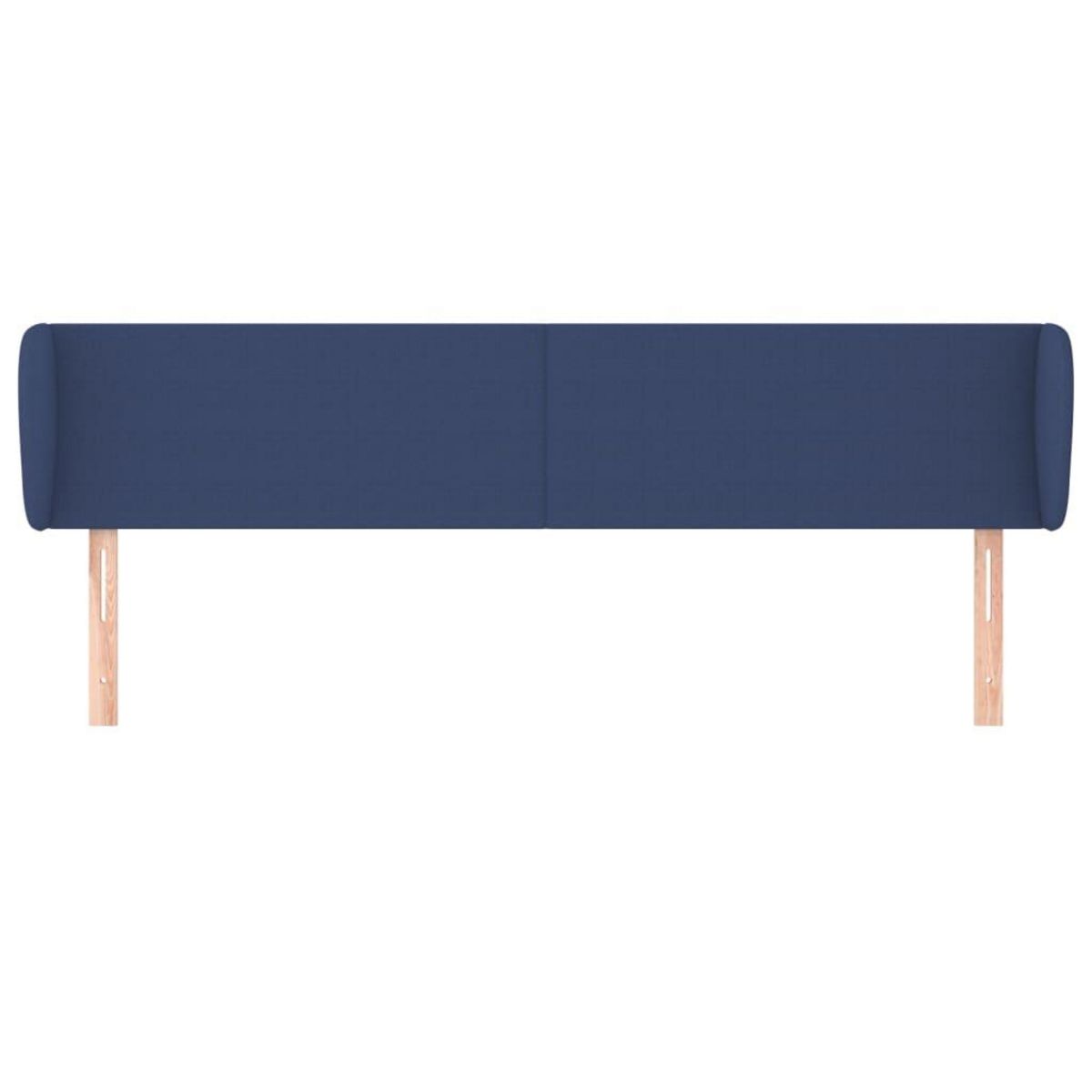 VIDAXL Tete de lit avec oreilles Bleu 183x23x78/88 cm Tissu