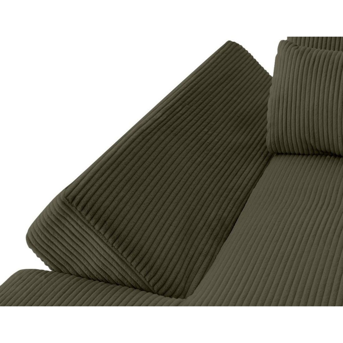 LISA DESIGN Vermont s - canapé panoramique d'angle droit 7 places en velours côtelé