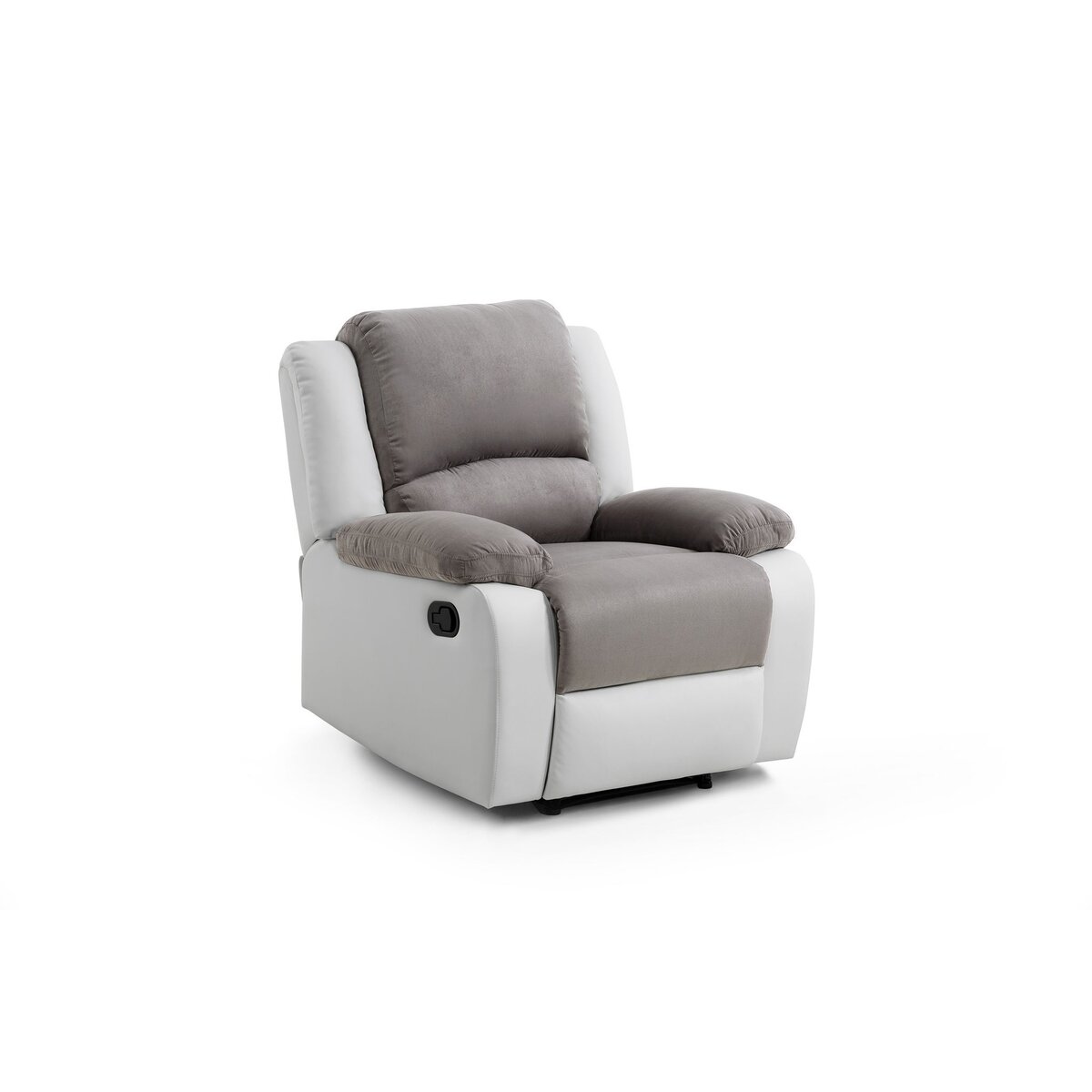 Ensemble canapé relax 3 places + fauteuil relax bimatière tissu simili HELENE