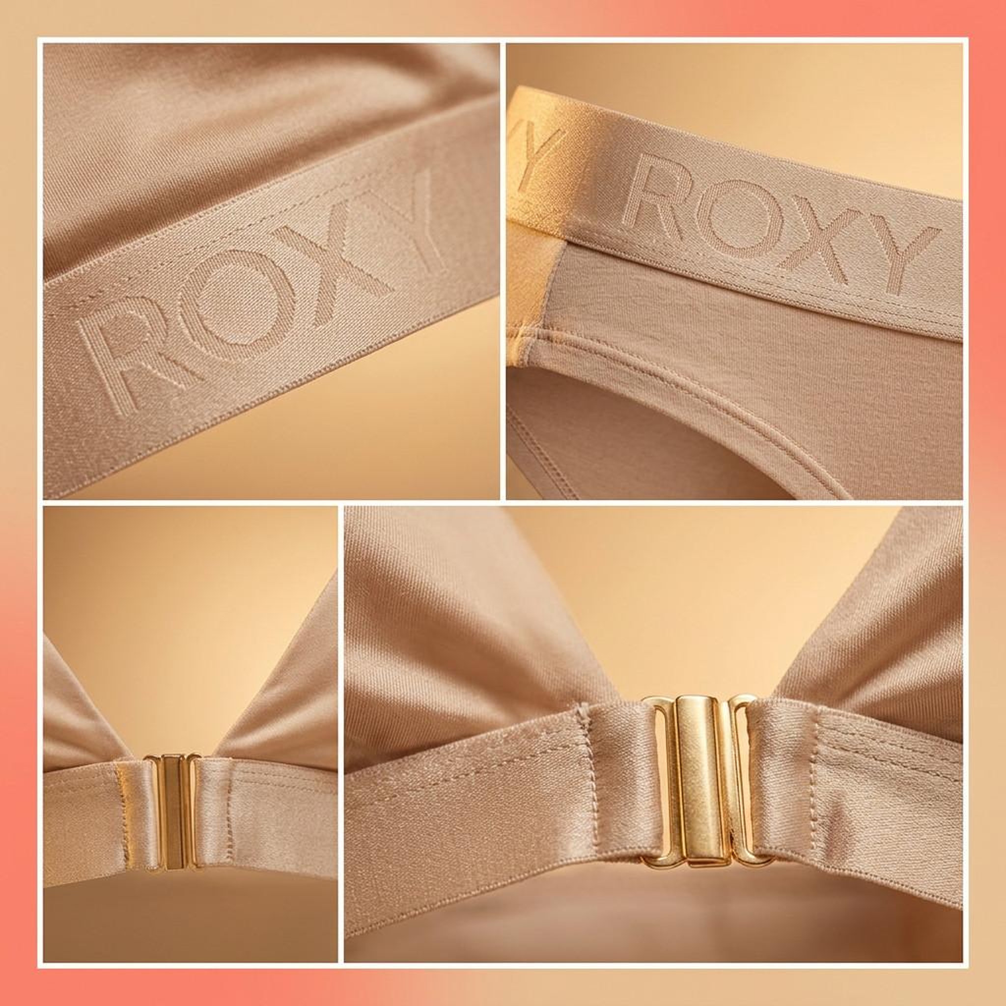 Voir la diapositive 5 : ROXY ROXY Ensemble Bralette Triangle Culotte Femme Modal Licence Officielle