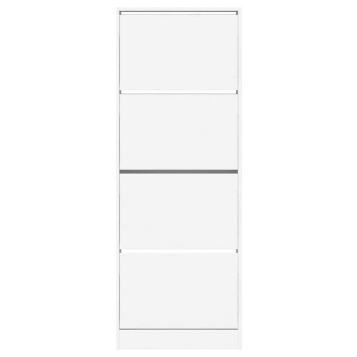 VIDAXL Armoire à chaussures blanc 60x21x163,5 cm bois d ingénierie