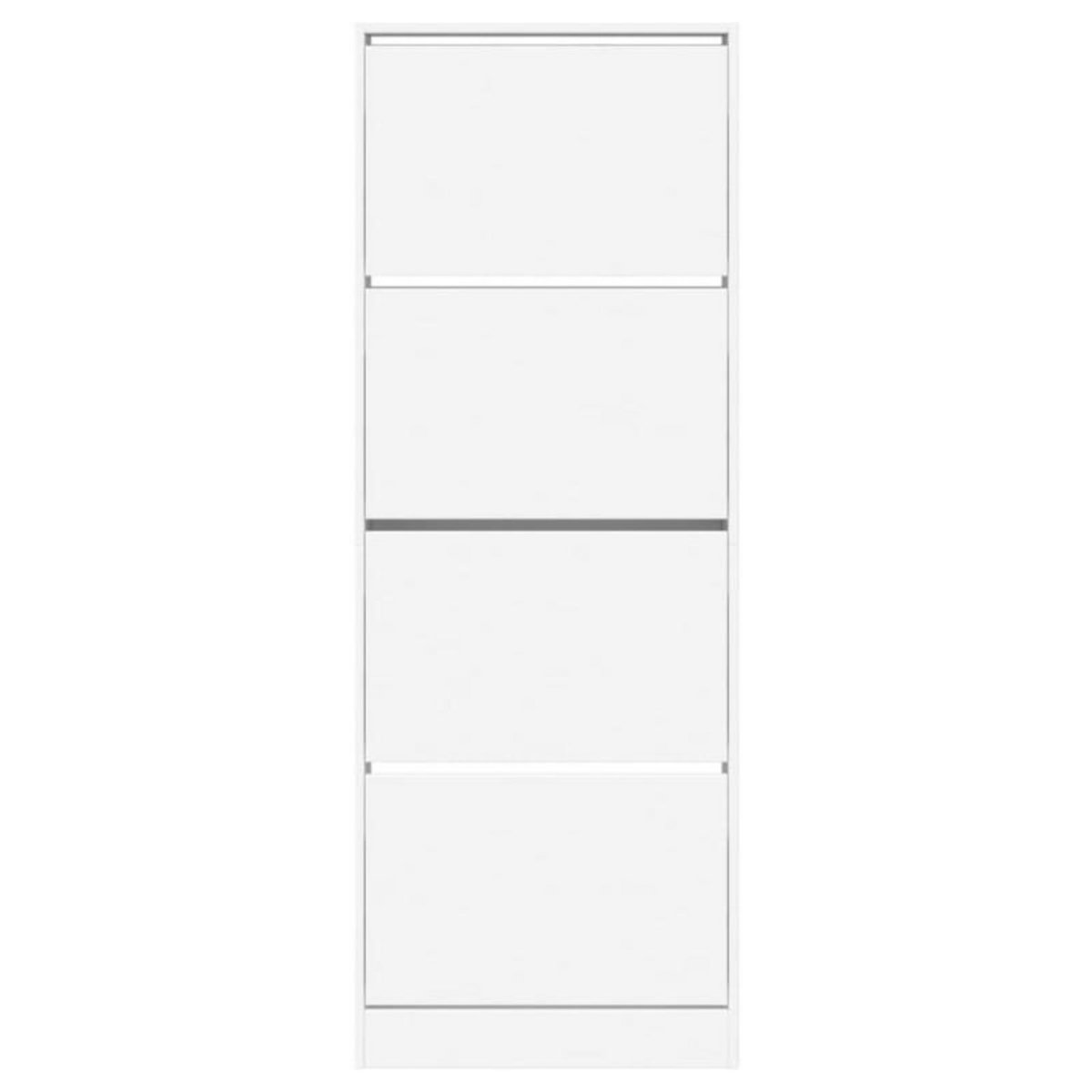 VIDAXL Armoire à chaussures blanc 60x21x163,5 cm bois d ingénierie