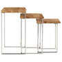 Voir la diapositive 4 : VIDAXL Tables gigognes 3 pcs avec bord vivant bois massif d'acacia