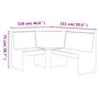 Voir la diapositive 5 : VIDAXL Banc d'angle REINE 151 cm marron miel et blanc bois pin solide