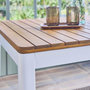 Voir la diapositive 4 : SWEEEK Table de jardin SENORA acacia avec coins arrondis, 6 places, 120 x 80 x 75 cm