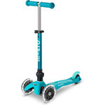 Micro Trottinette 3 Roues Mini  Deluxe Aqua Pliable LED