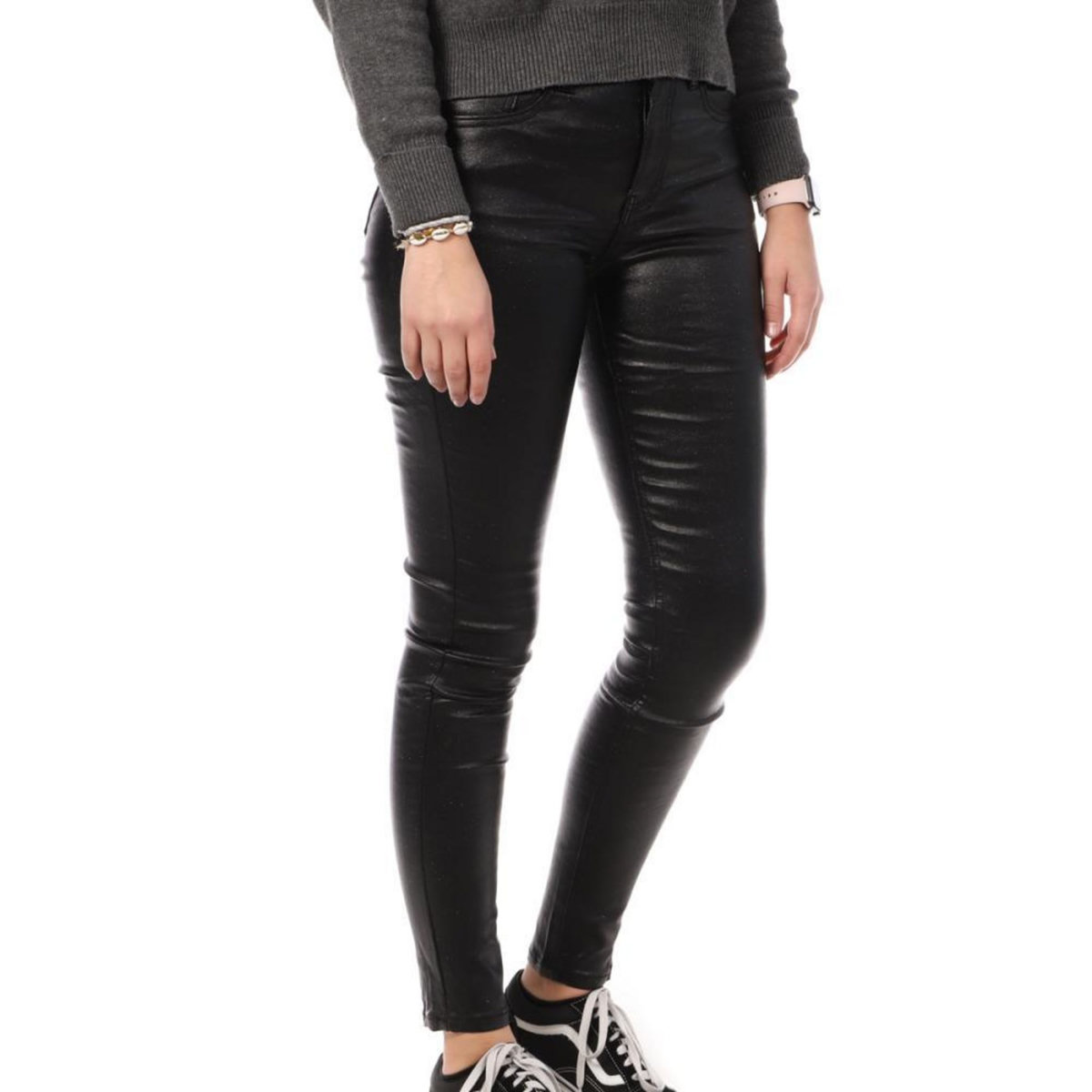 MONDAY PREMIUM Pantalon skinny enduit  Monday Premium Paillettes