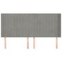 Voir la diapositive 3 : VIDAXL Tete de lit avec oreilles Gris clair 203x16x118/128 cm Velours