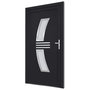 Voir la diapositive 3 : VIDAXL Porte d'entree anthracite 88x200 cm PVC