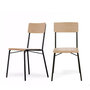Voir la diapositive 2 : Paris Prix Lot de 2 Chaises Design  Ashburn  82cm Chêne