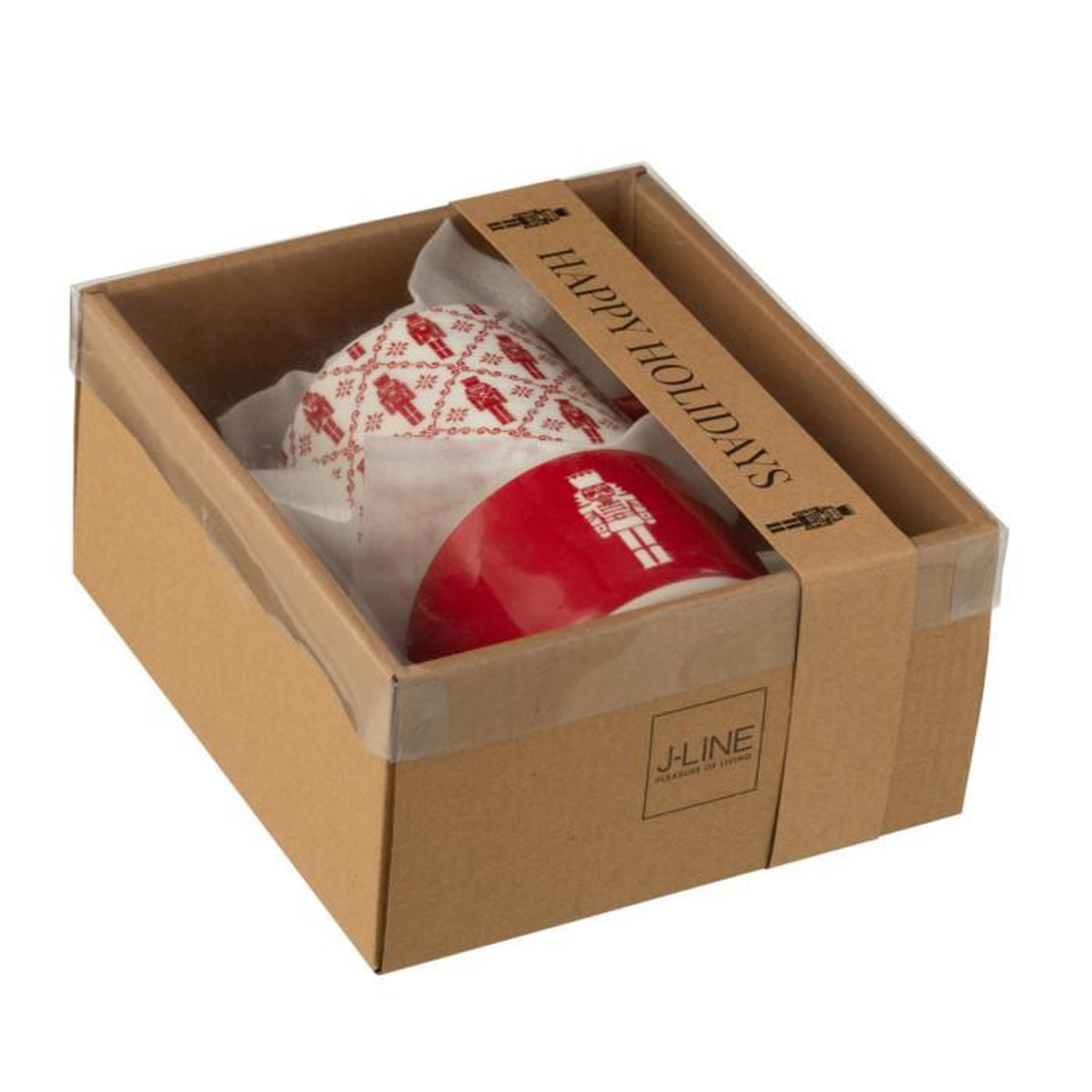 Voir la diapositive 4 : J-LINE Théière avec tasse  casse-noisette  78cl rouge