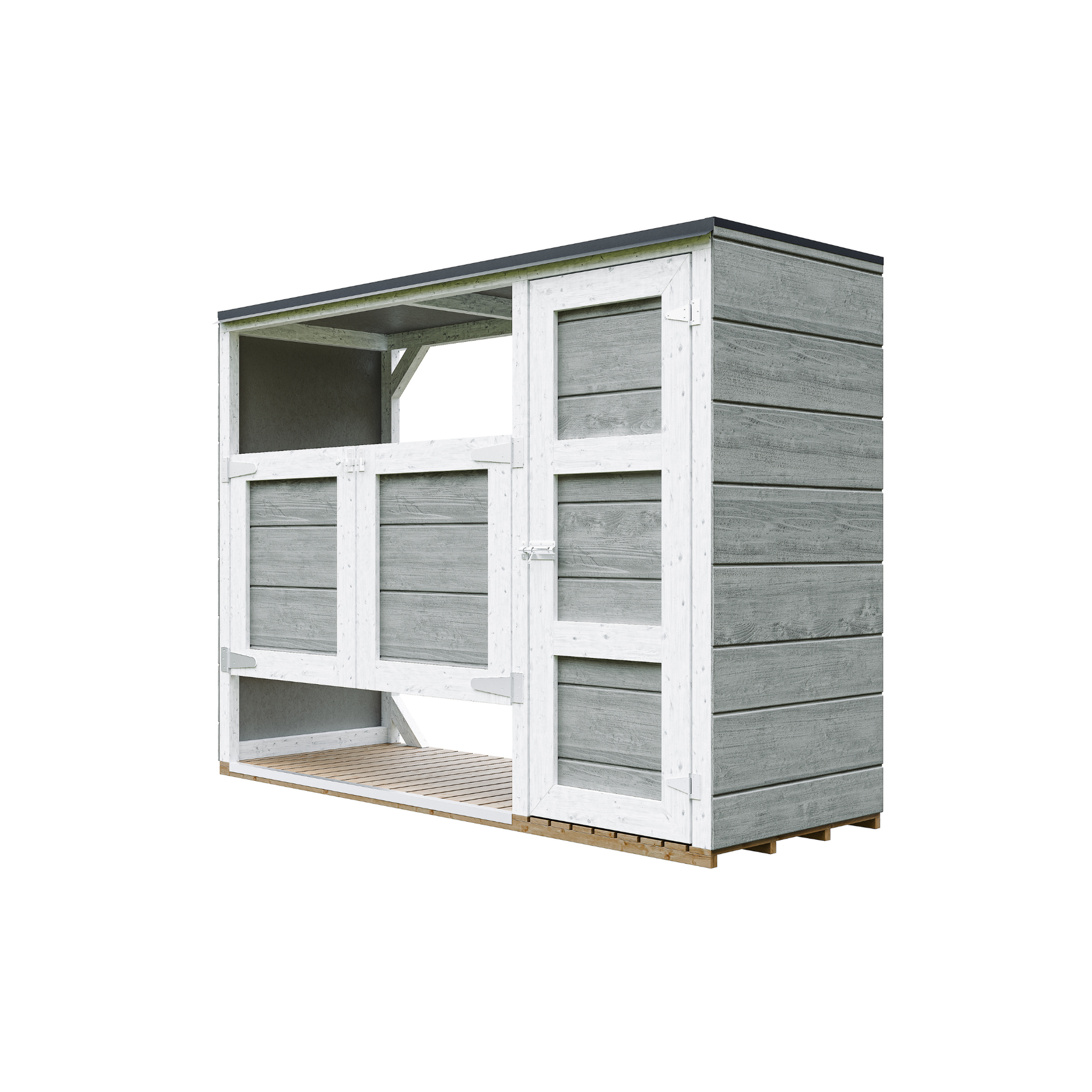 Voir la diapositive 3 : TIMBELA Abri de jardin pour poubelles, Cache poubelle extérieur 2x240L M981A