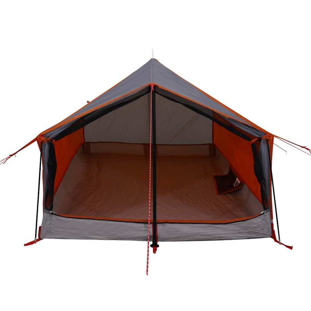 VIDAXL Tente de camping 2 personnes gris et orange impermeable