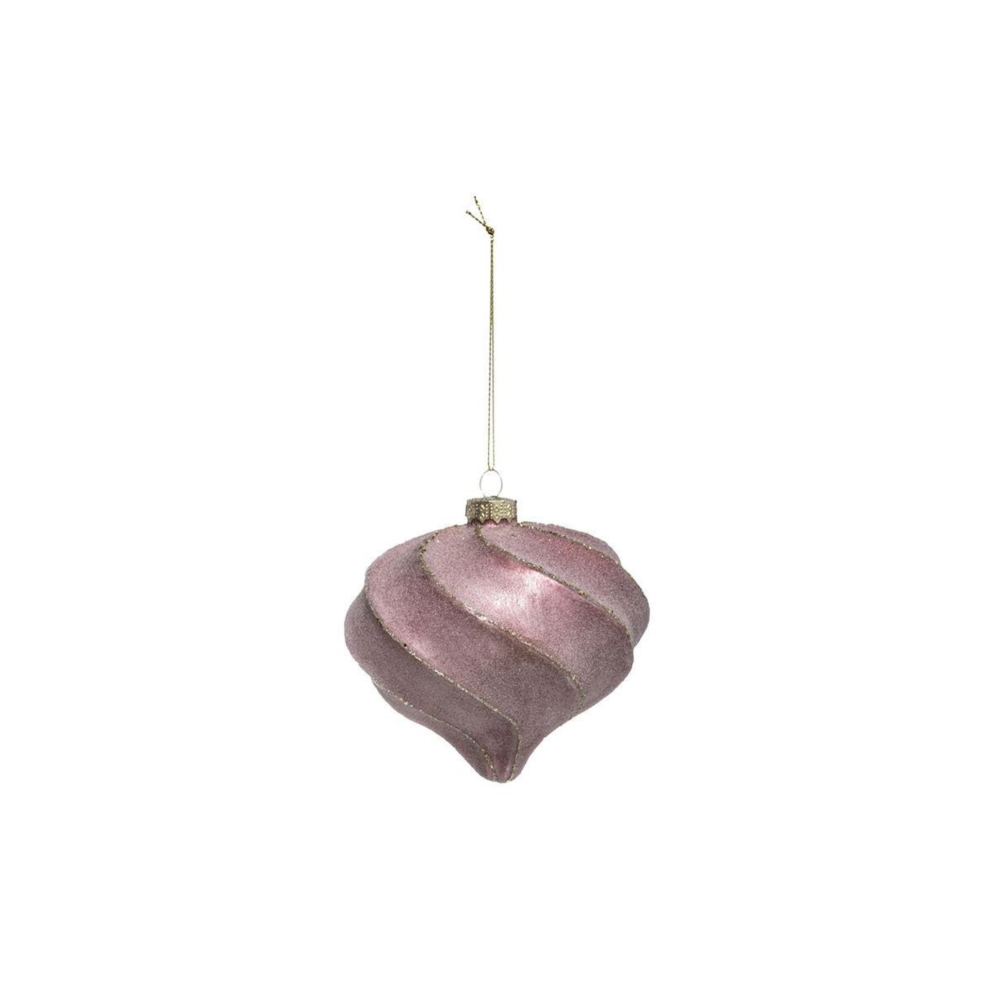 FEERIC LIGHT & CHRISTMAS Sujet de noël goutte  héritage  10cm rose