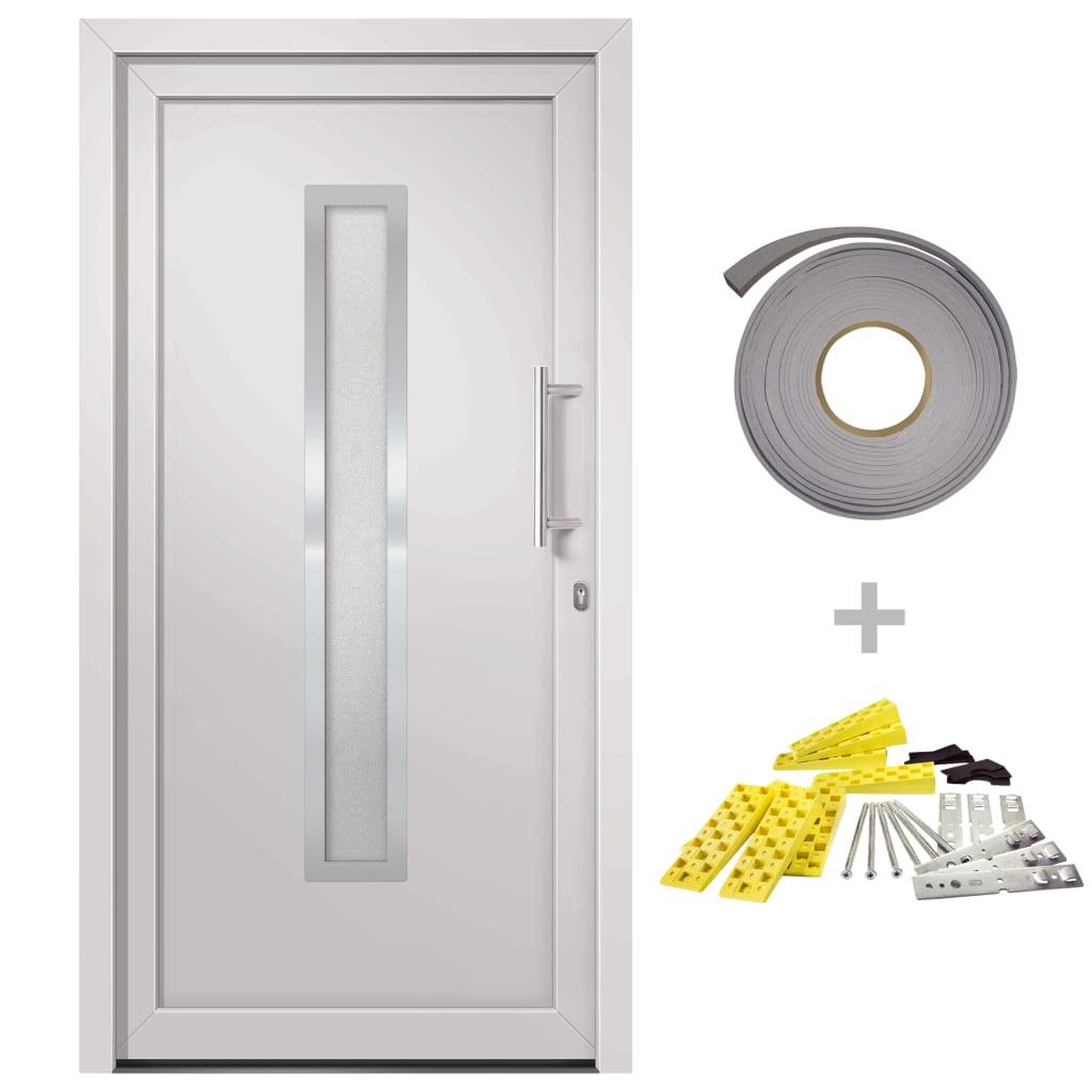 Voir la diapositive 2 : VIDAXL Porte d'entree Blanc 98x208 cm