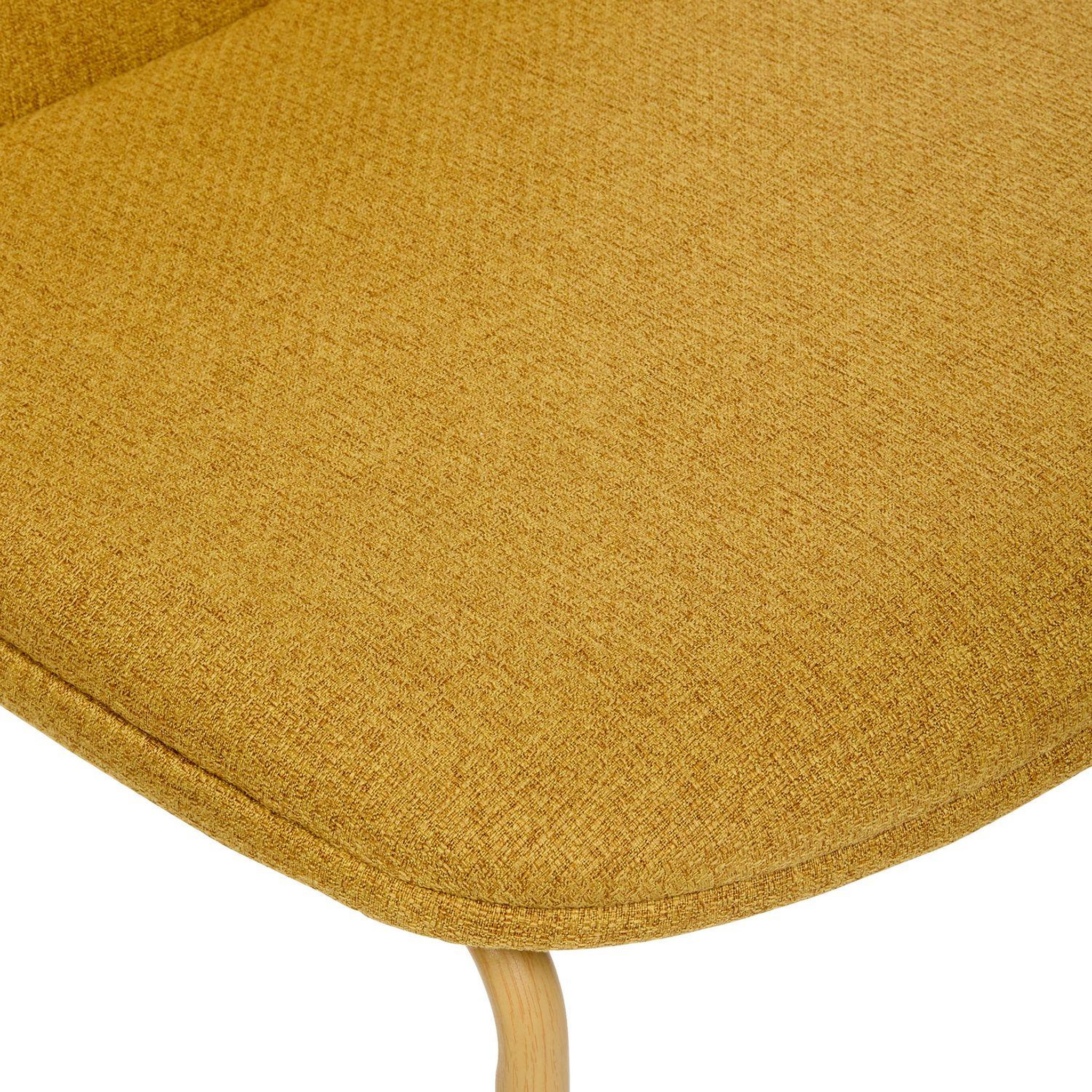 Voir la diapositive 3 : TOILINUX Lot de 4 chaises en tissu et pieds métal neora