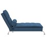 Voir la diapositive 5 : VIDAXL Chaise longue de massage avec traversin bleu tissu