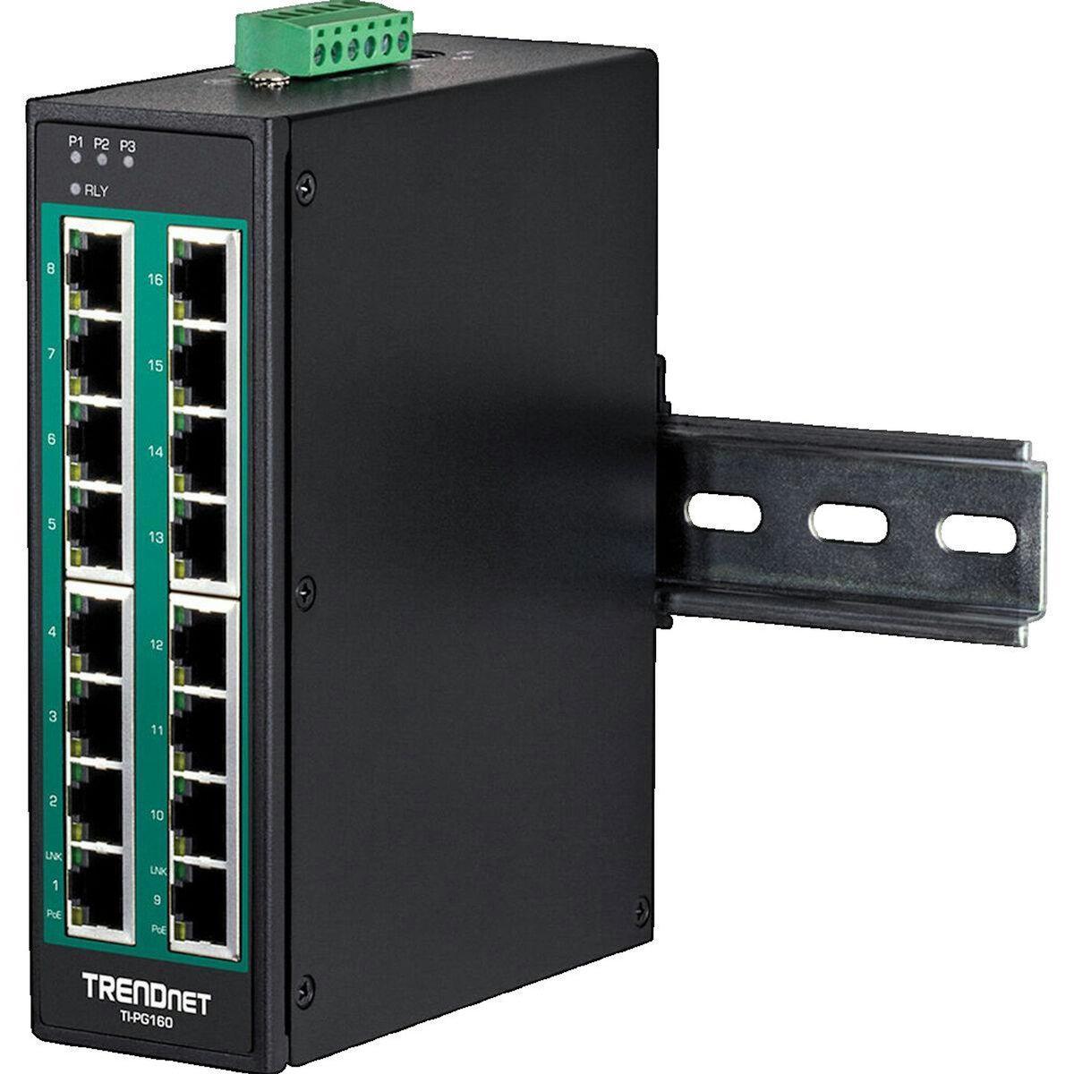Trendnet Switch réseau industriel Trendnet TI-PG160 16 ports PoE+ Gigabit