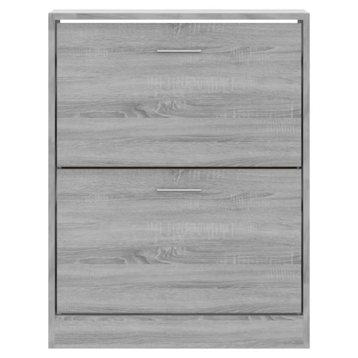 VIDAXL Armoire a chaussures Sonoma gris 63x24x81 cm Bois d'ingenierie