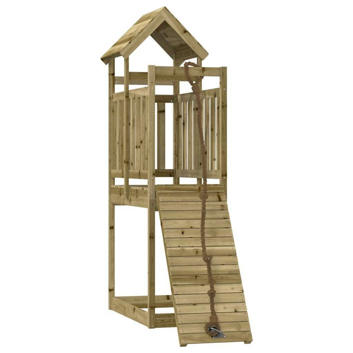 VIDAXL Maisonnette de jeu avec mur d'escalade bois de pin impregne