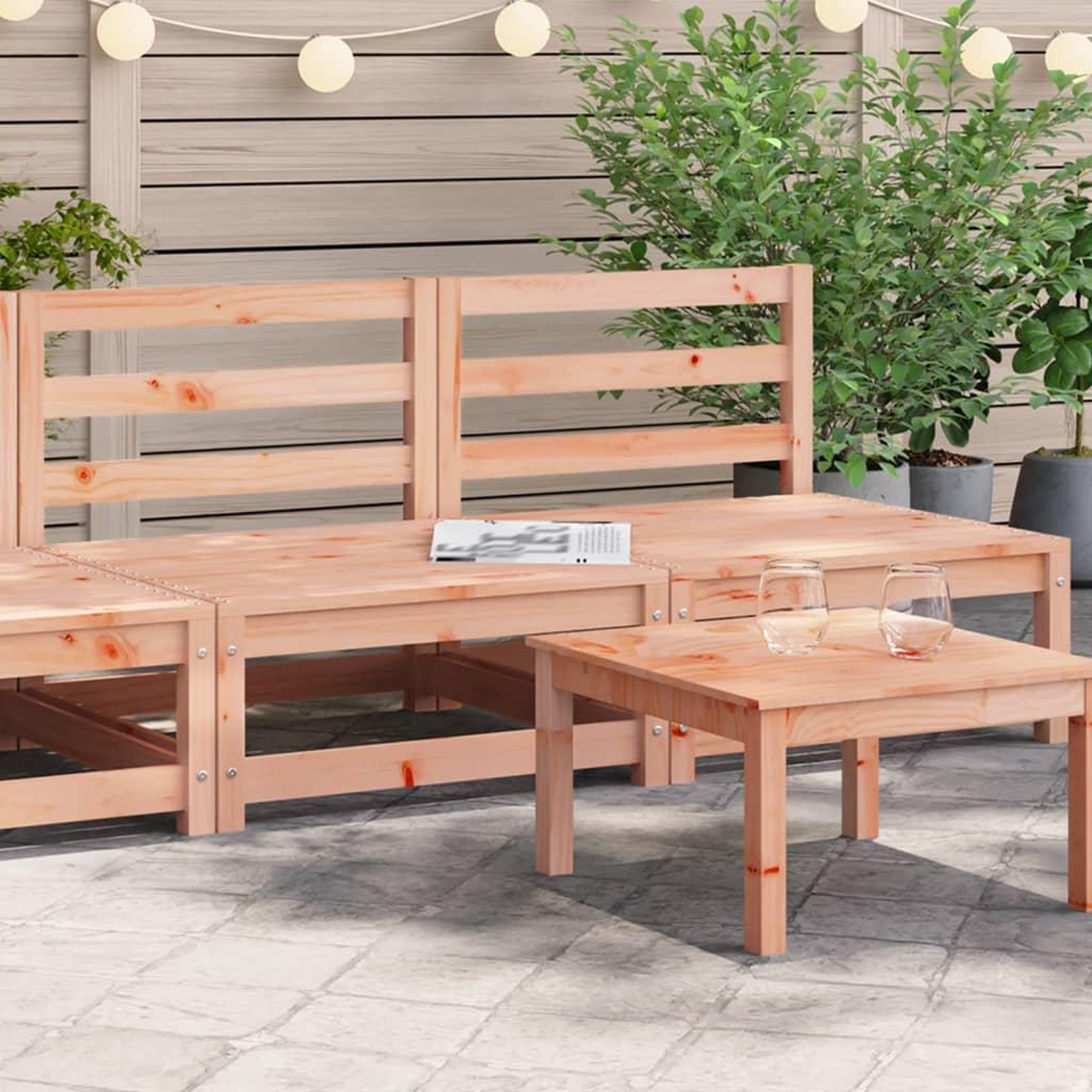 VIDAXL Canapes de jardin sans accoudoirs 2 pcs bois massif douglas