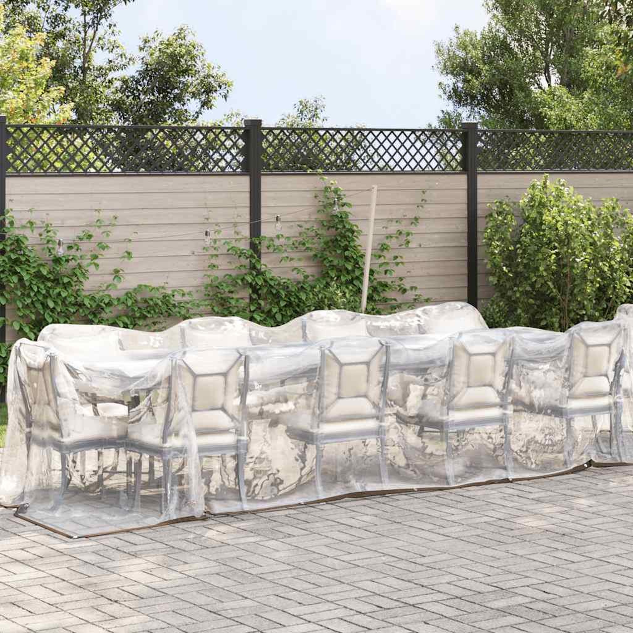 Voir la diapositive 2 : VIDAXL Bache transparente avec œillets 2x10 m polyethylene