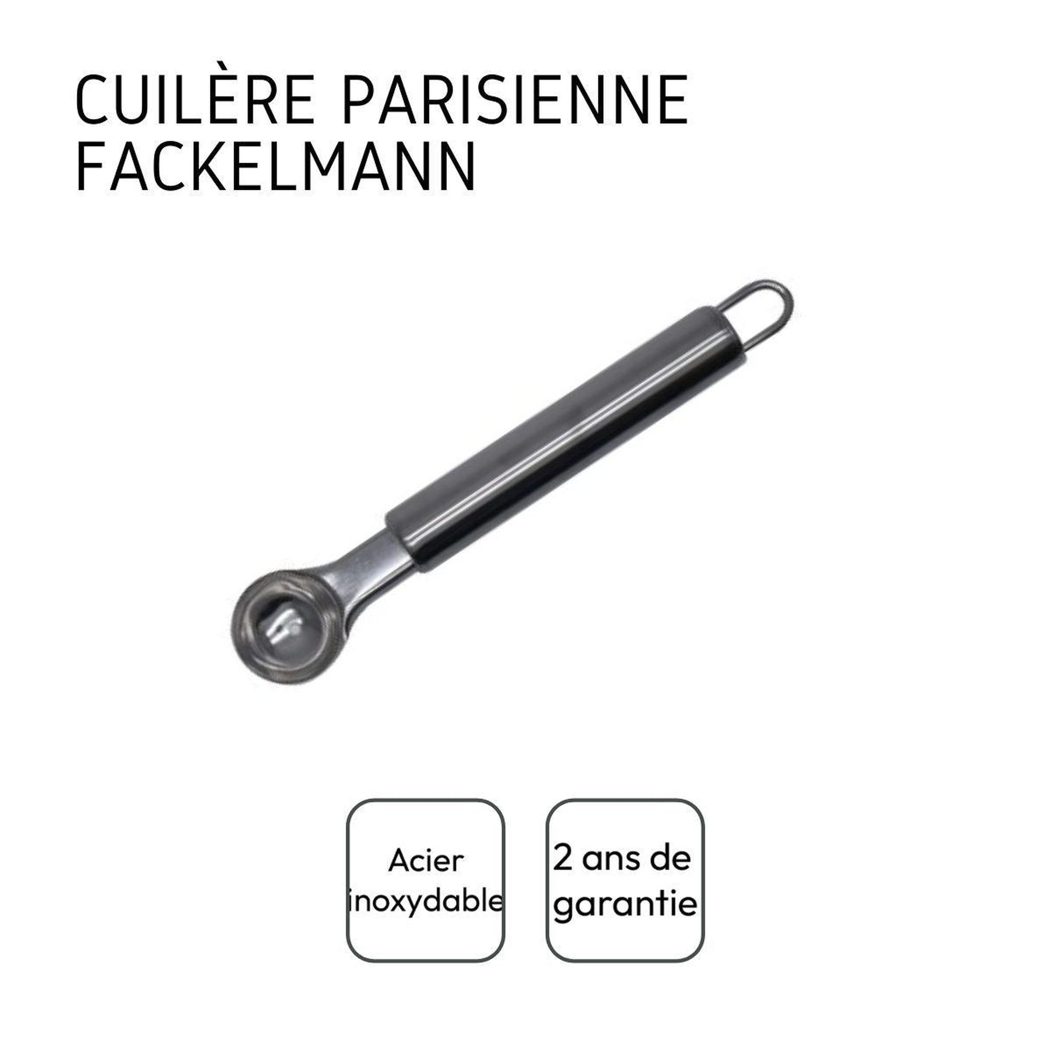 Voir la diapositive 4 : Fackelmann Set de 2 ustensiles de cuisine cuillère à melon en inox fackelmann elemental